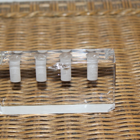 Williams Sonoma Mod Glass Menorah.Sz. 11.25\